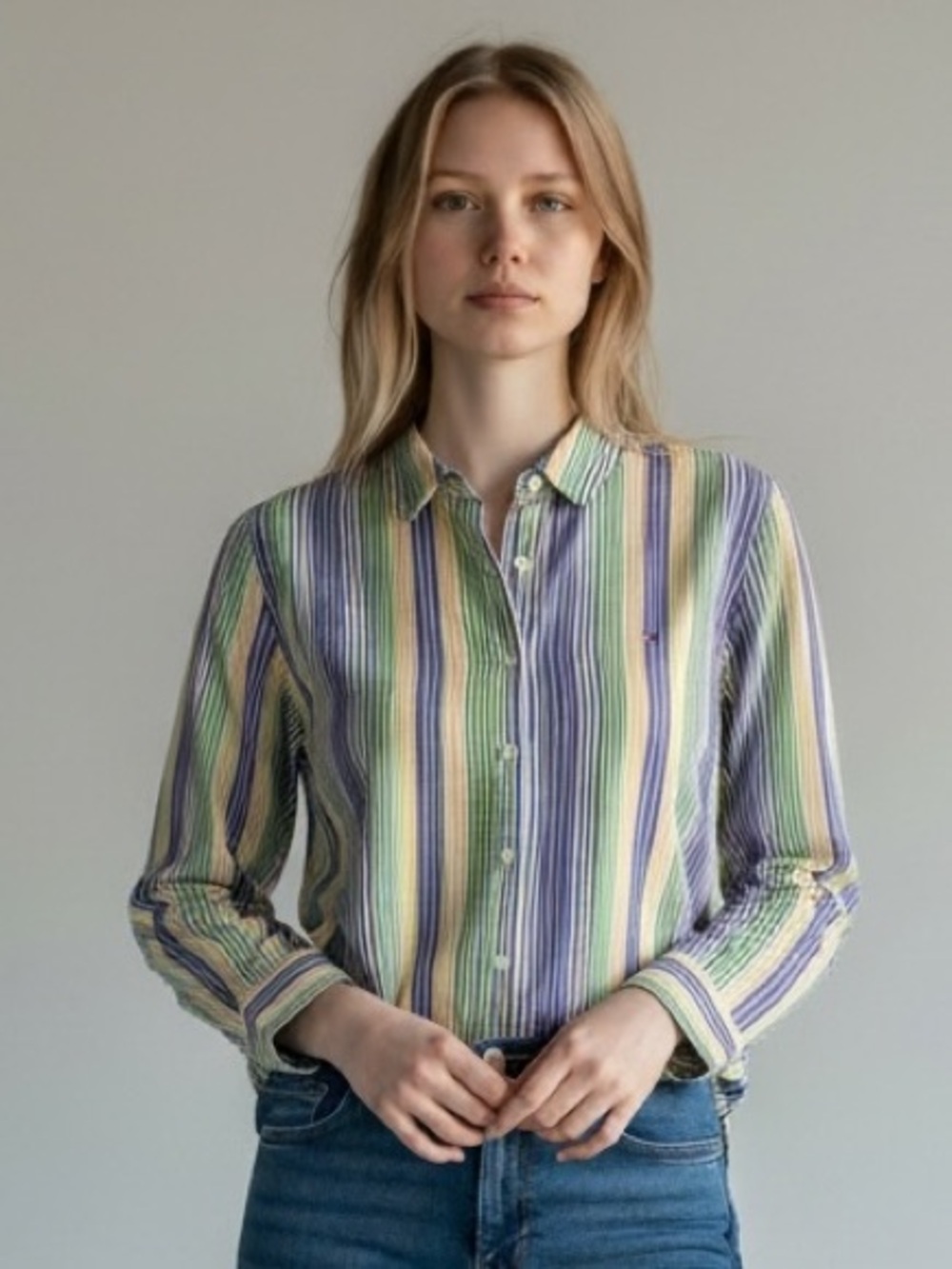 Tommy Hilfiger Multicolor Vertical Stripe Button-Down Shirt